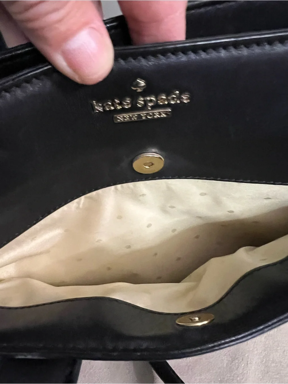 🖤 Kate Spade New York Black Leather Satchel Crossbody Purse Top Handle Bag